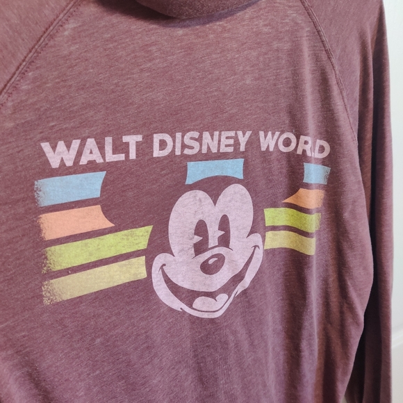 Walt Disney World Women's M Sweatshirt Hoodie Long Sleeve burnt purple - Picture 4 of 7